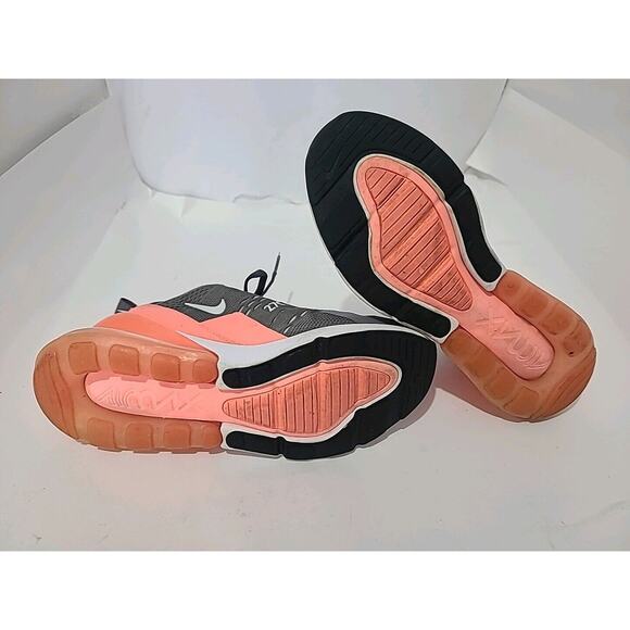 Nike Air Max 270 Women's Shoes Size 6Y Gray/Orange/White - Picture 9 of 12